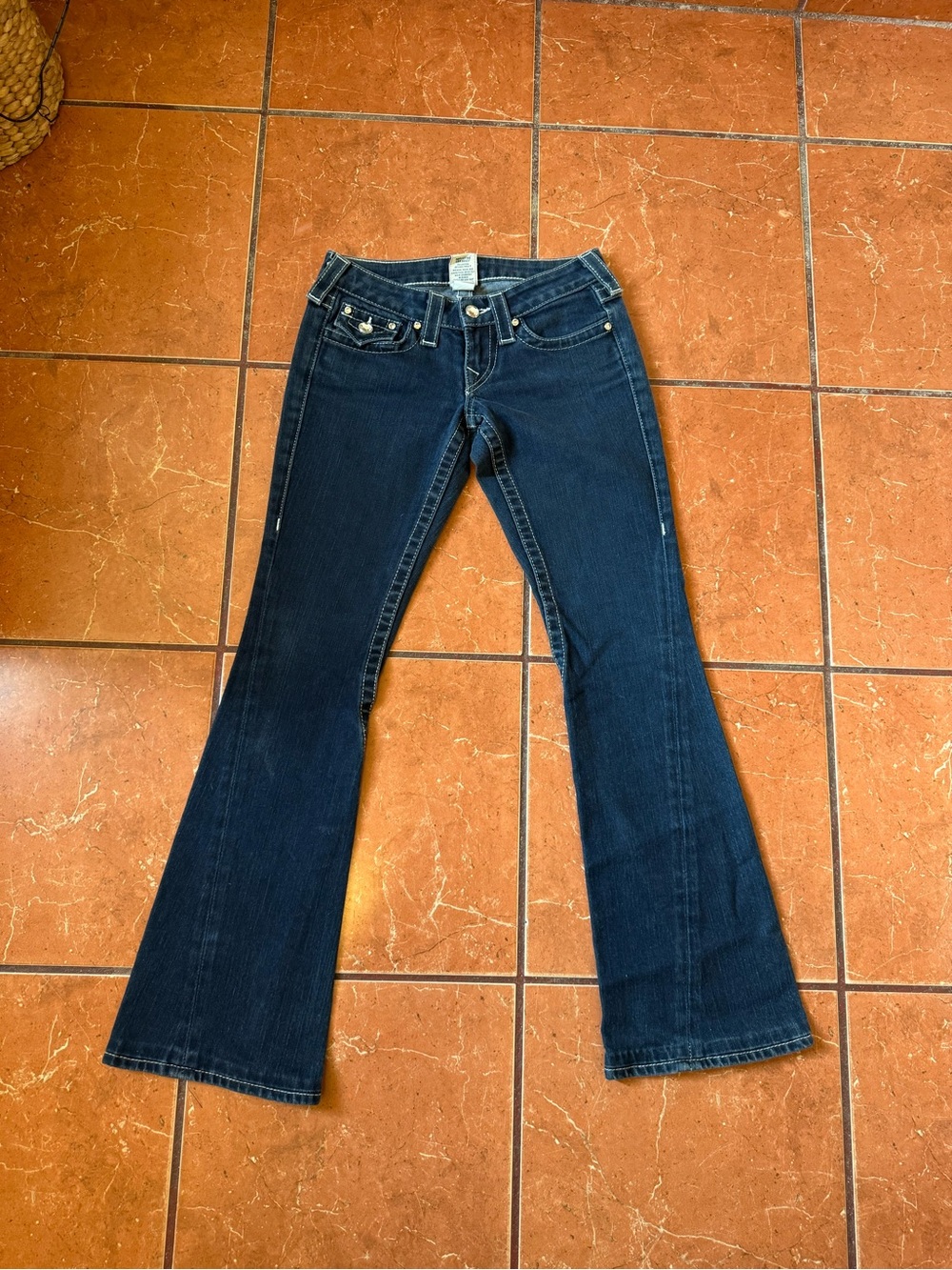 True Religion Dark Blue Flared Women's Jeans - Picture 4 of 10